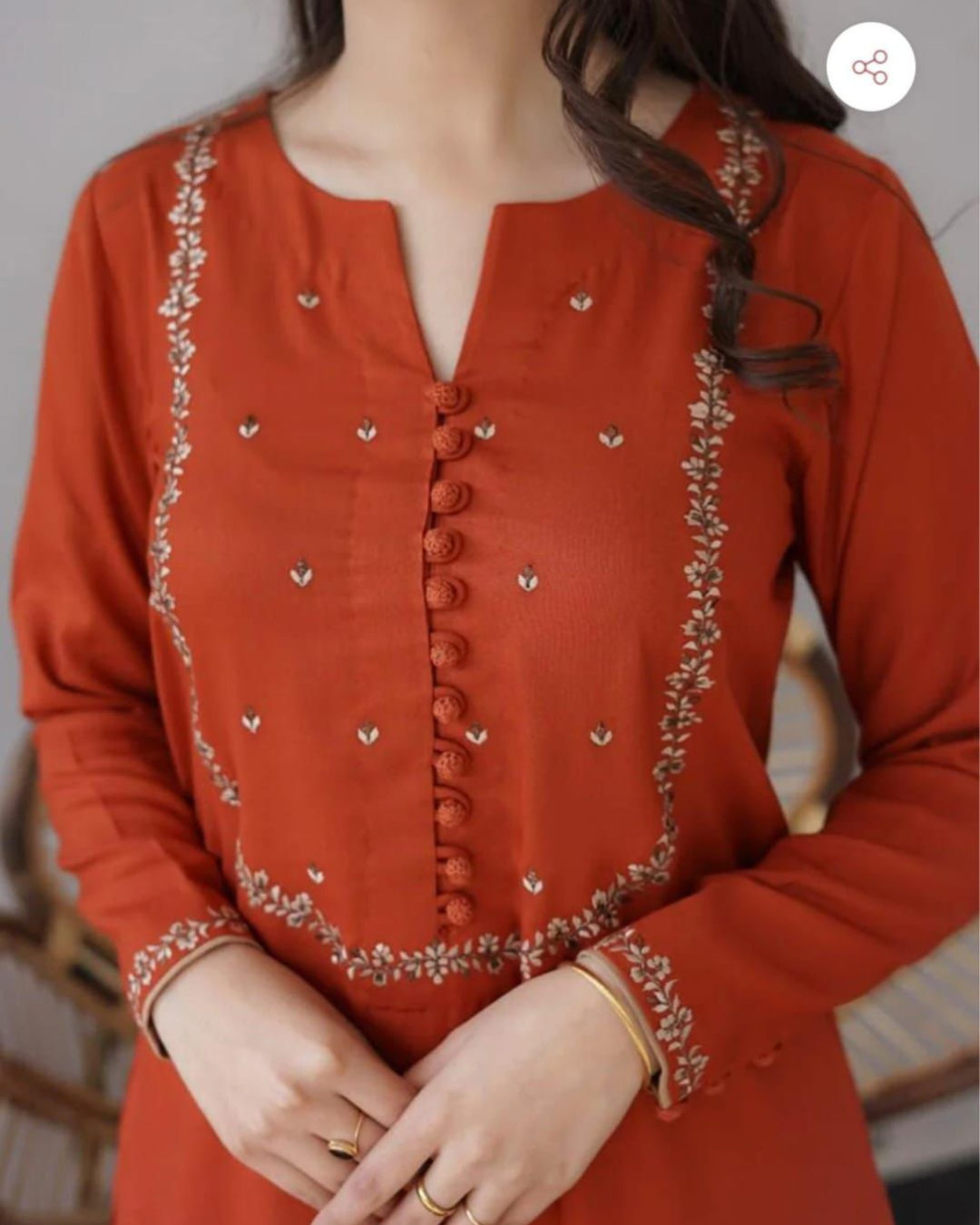 DNANAK 3PC Embriodered Winter Suit