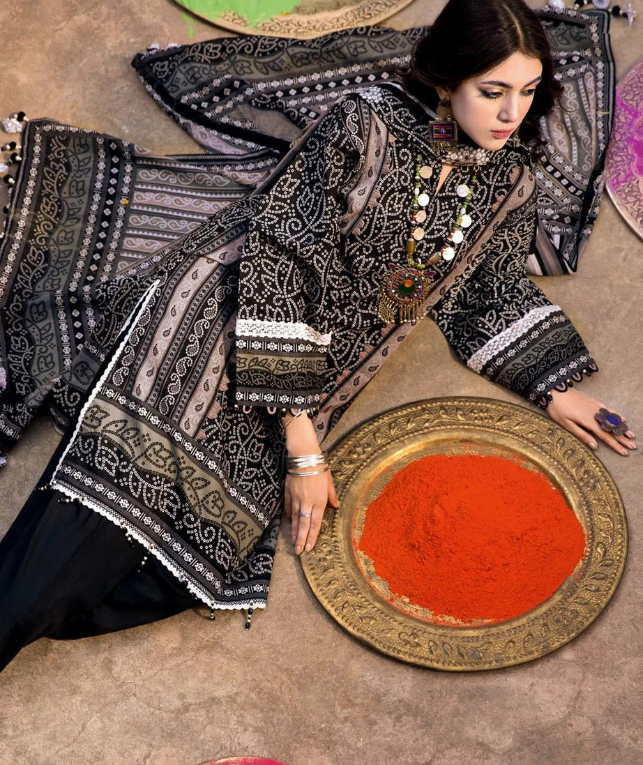 GULL AHMAD Printed Khaddar 3PC Suit