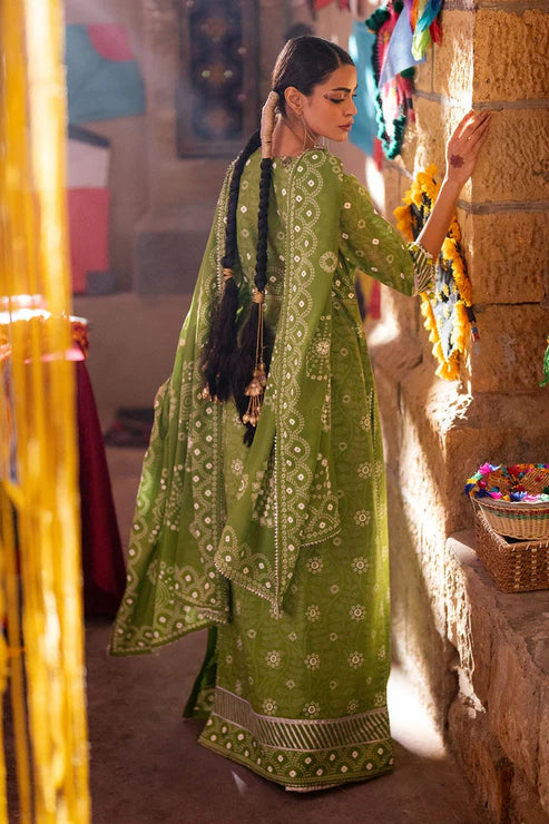 GULL AHMAD Printed Khaddar 3PC suit