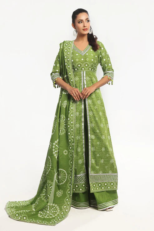 GULL AHMAD Printed Khaddar 3PC suit
