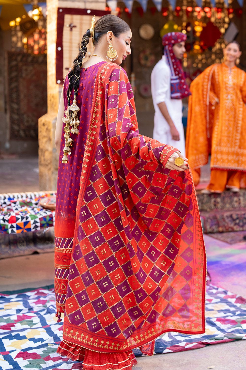 GULL AHMAD Printed Khaddar 3PC Suit