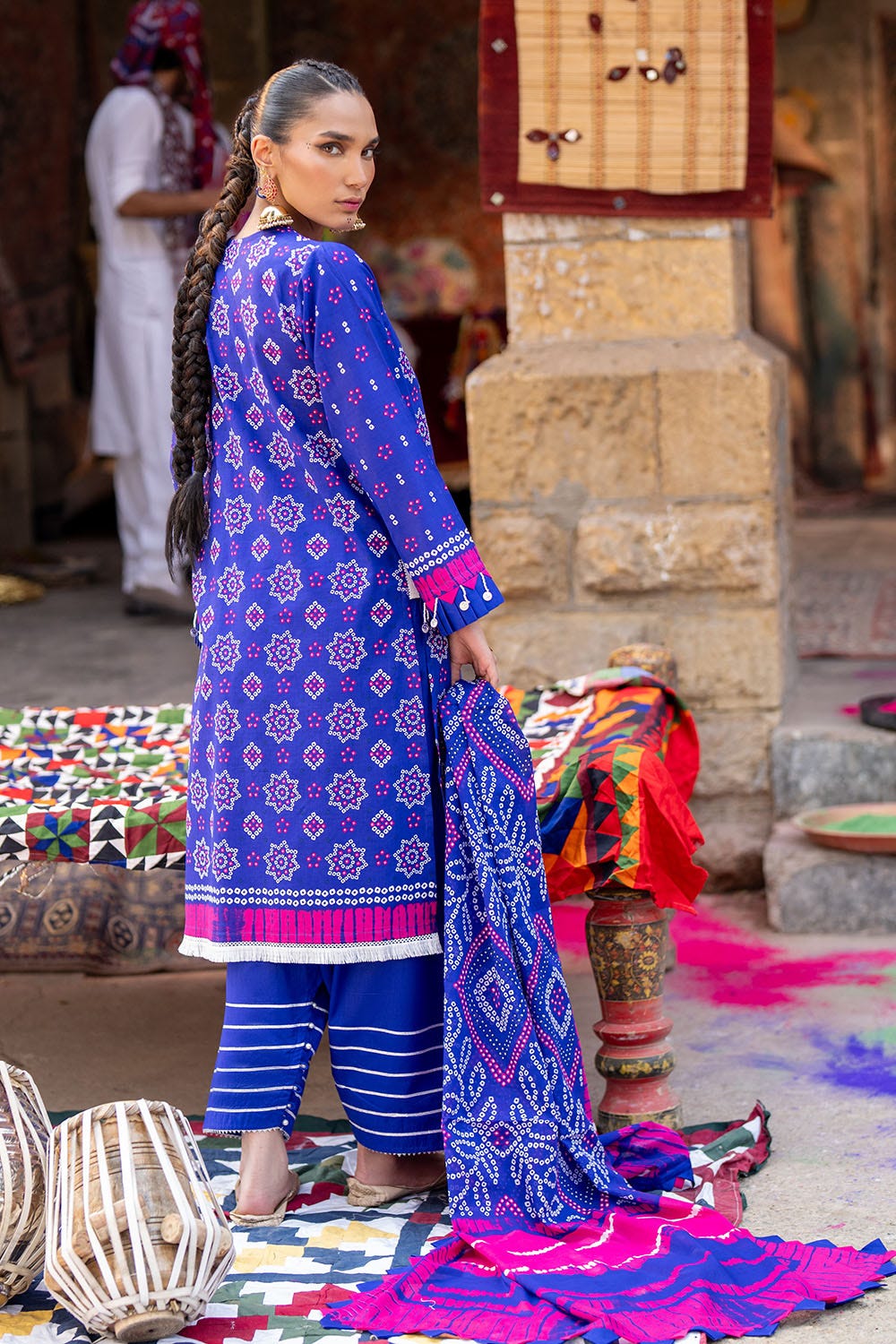 GULL AHMAD Printed Khaddar 3PC Suit