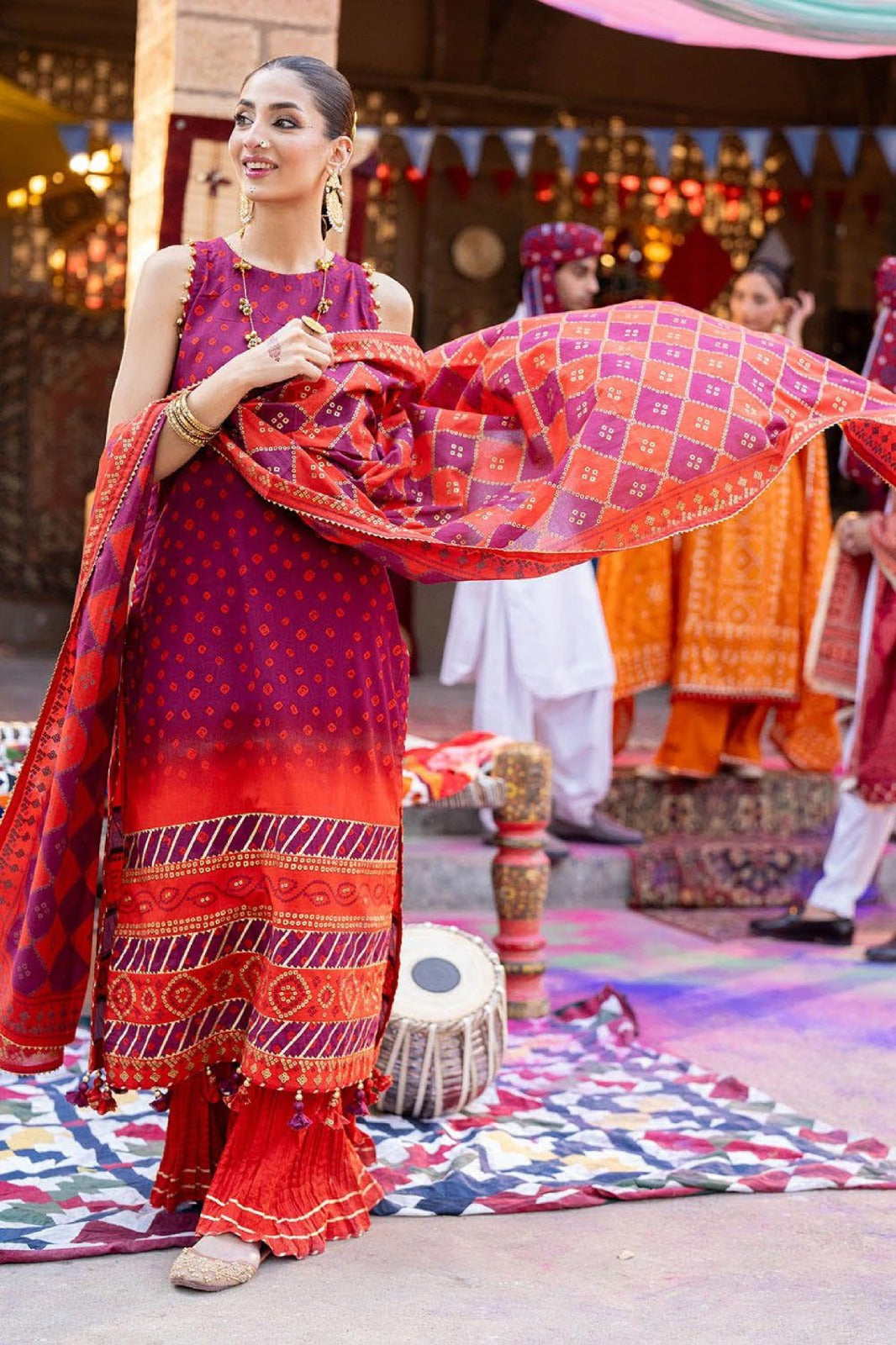 GULL AHMAD Printed Khaddar 3PC Suit