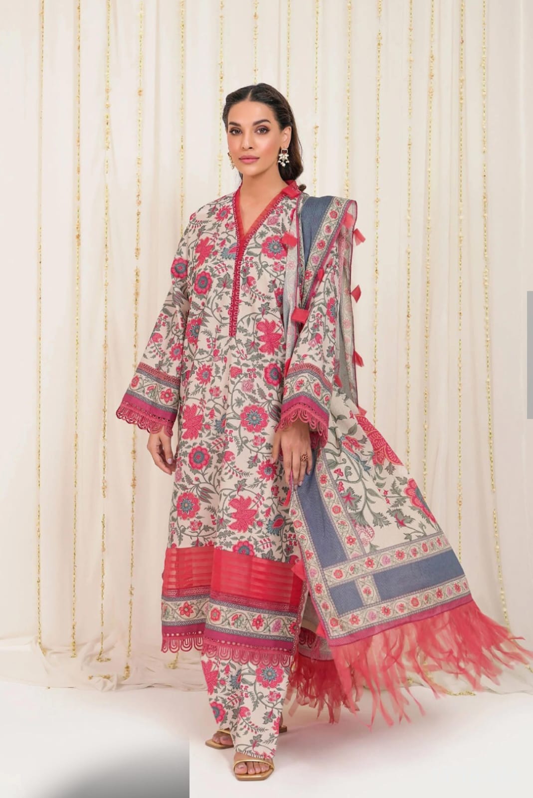 KHAADI PRINTED VISCOSE Winter Suit