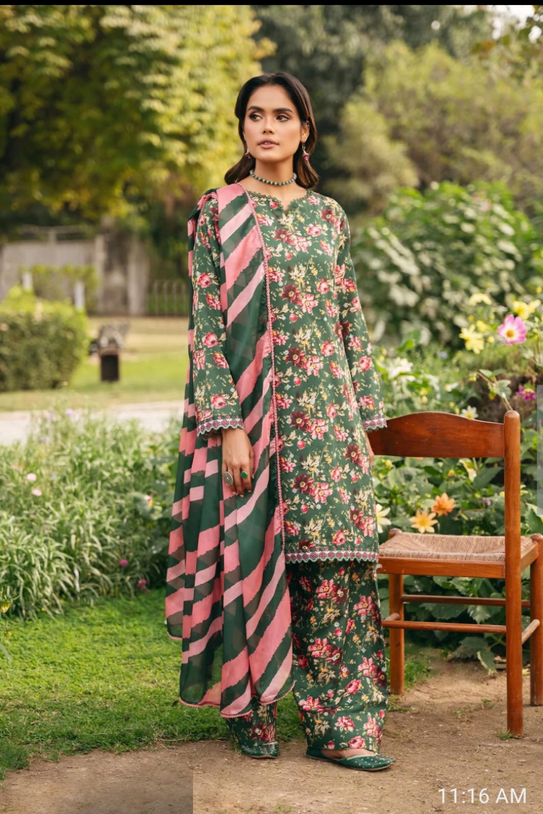 KHAADI PRINTED VISCOSE Winter Suit