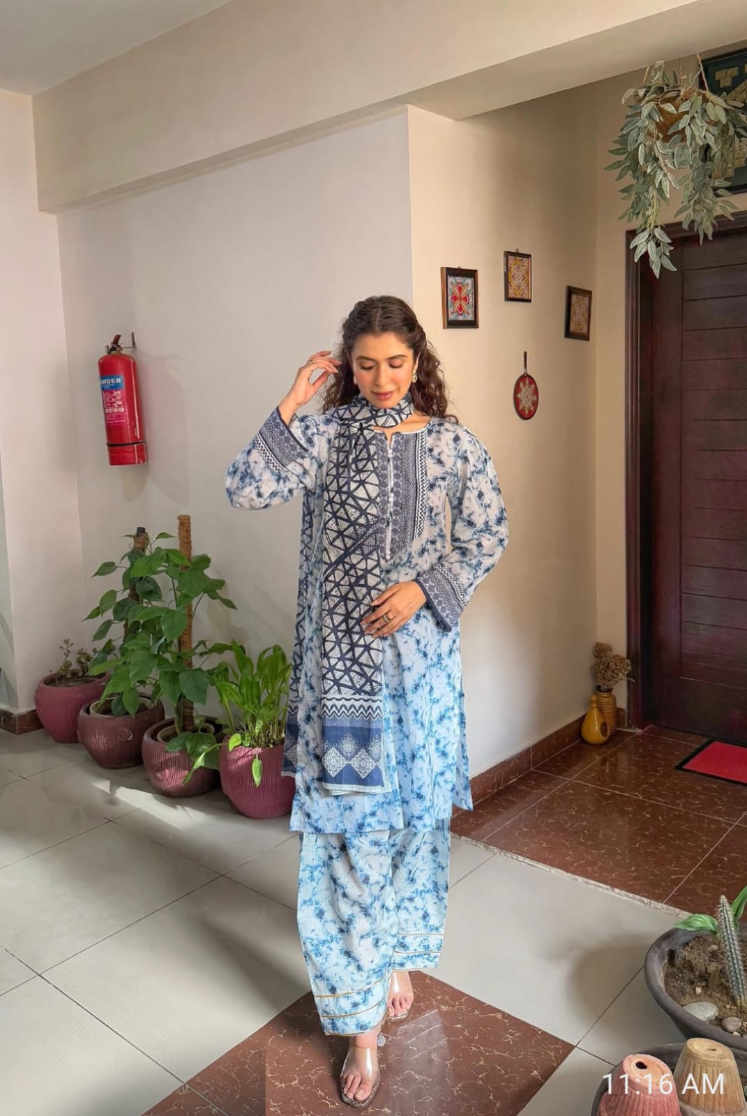 KHAADI PRINTED VISCOSE Winter Suit