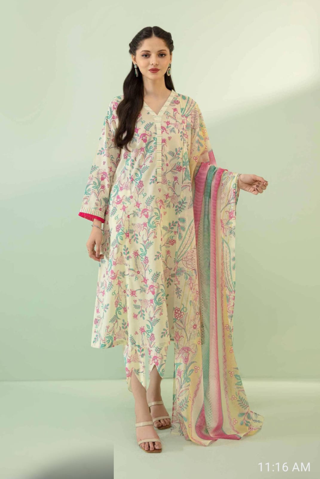 KHAADI PRINTED VISCOSE Winter Suit