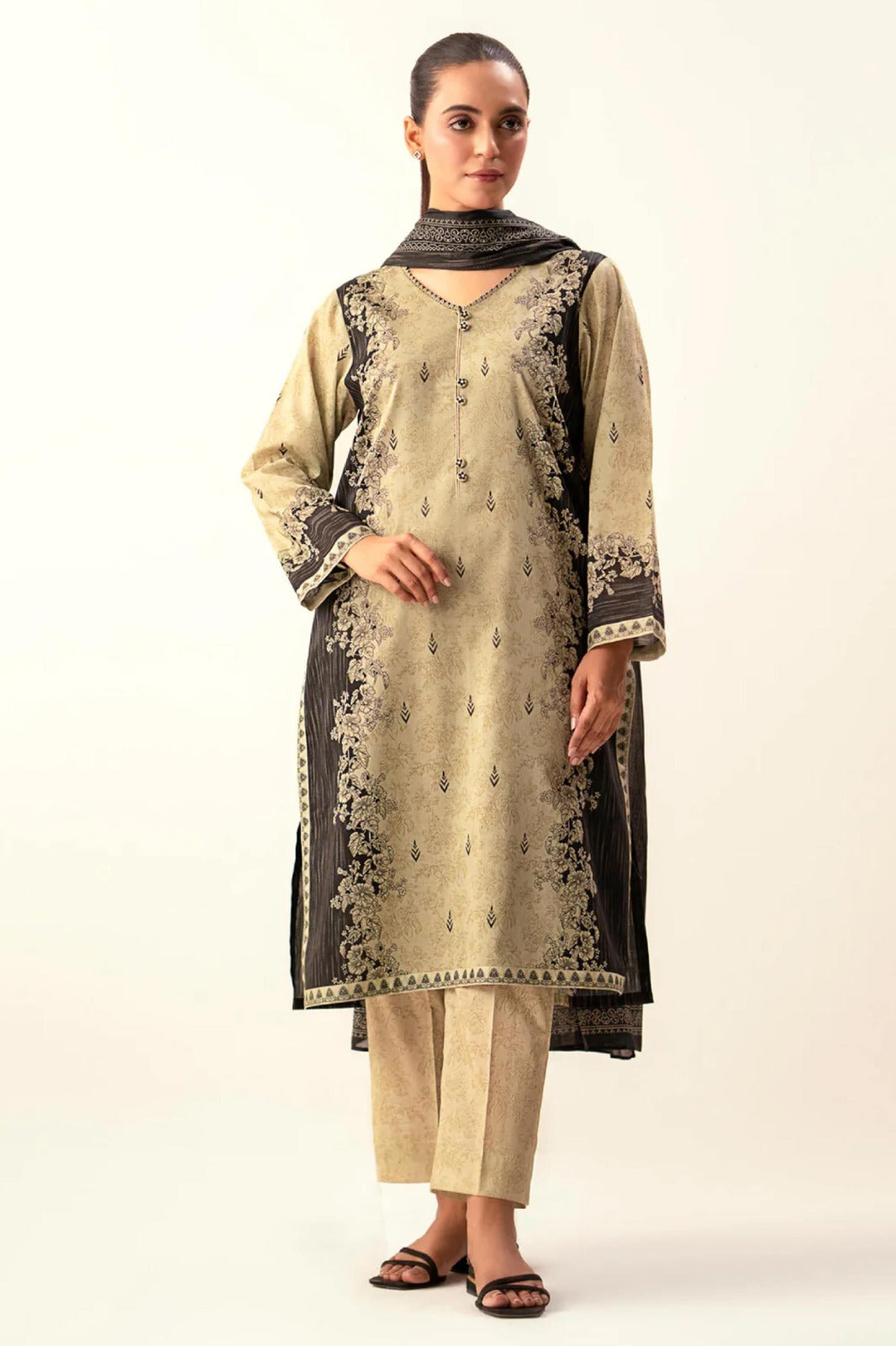 CROSS STICH Printed Khaddar 3PC