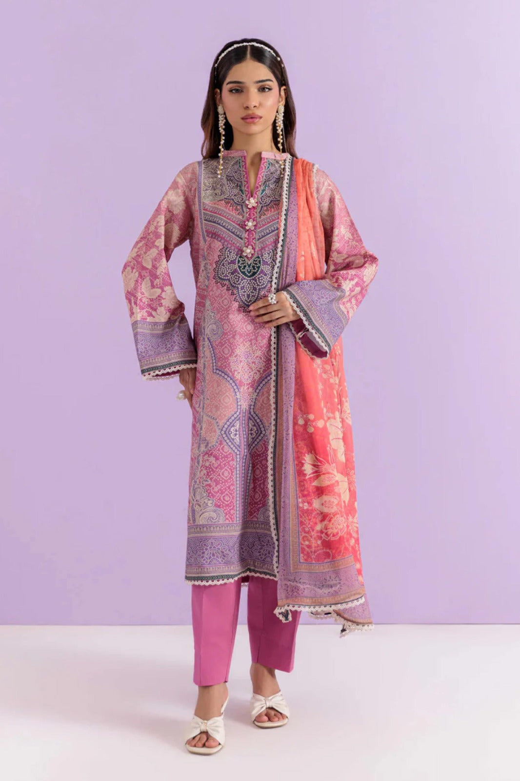 CROSS STICH Printed Khaddar 3PC