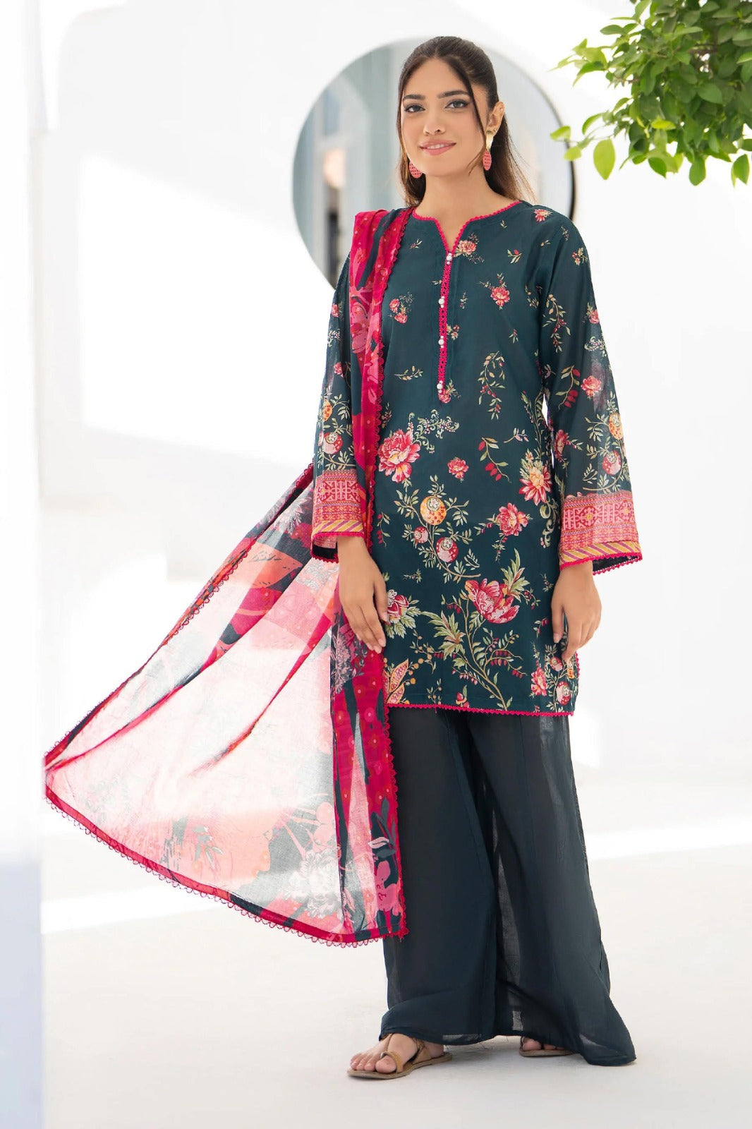 CROSS STICH Printed Khaddar 3PC