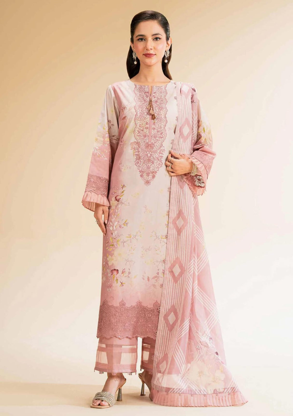 BONANZA SATRANGI Printed Khaddar 3pc