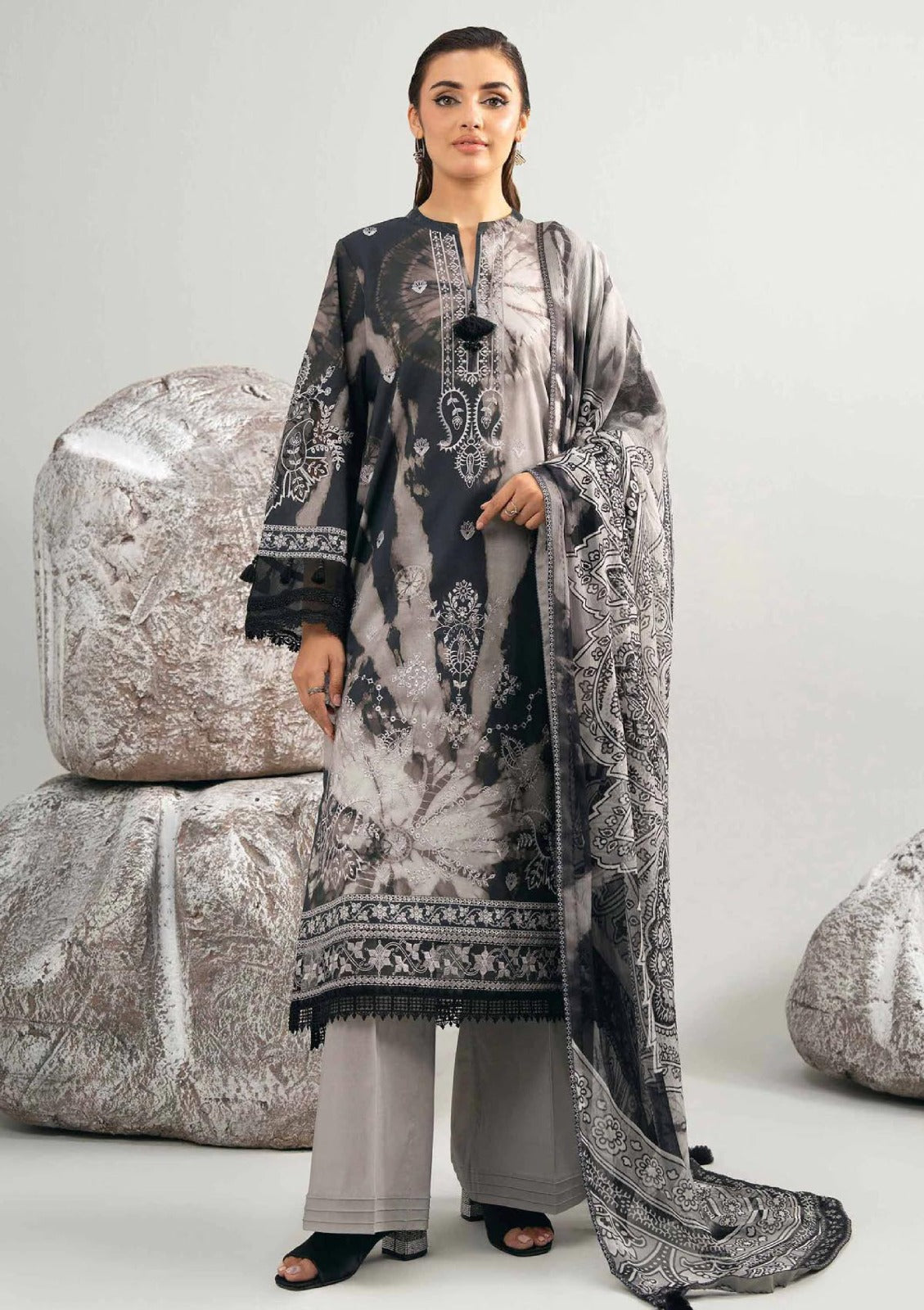 BONANZA SATRANGI Printed Khaddar 3PC