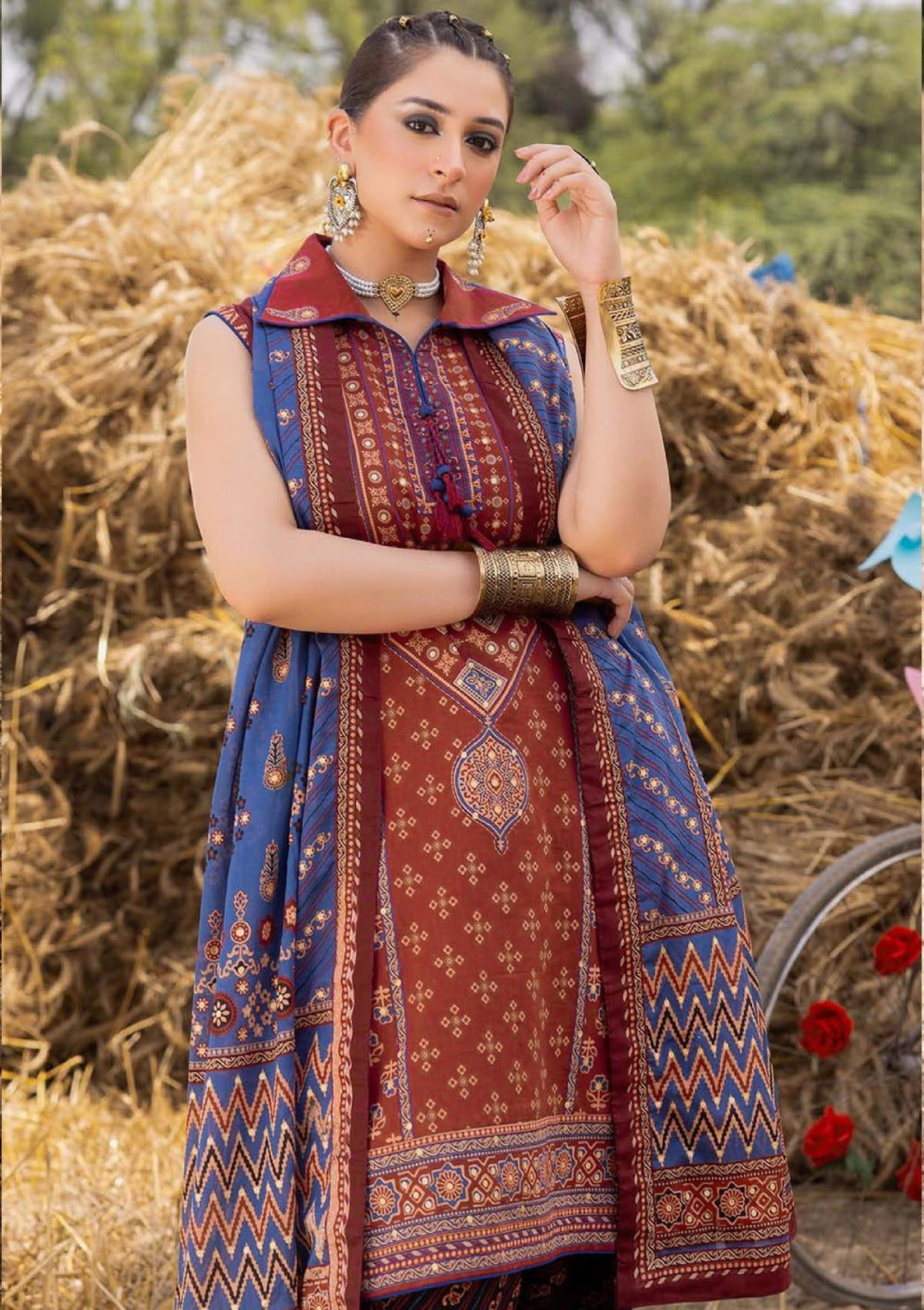BONANZA SATRANGI Printed Khaddar 3PC