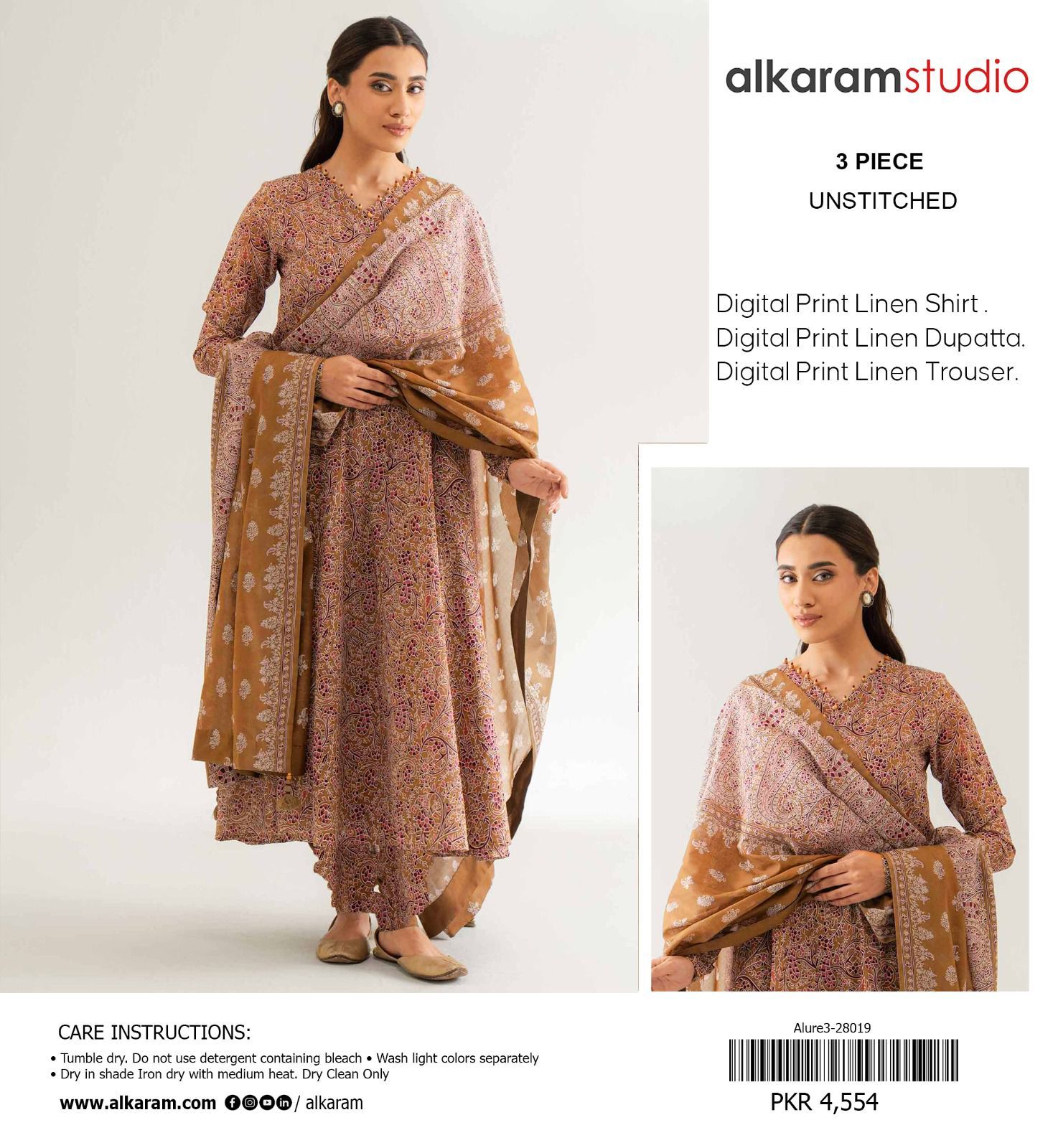 ALKARAM Printed Linen