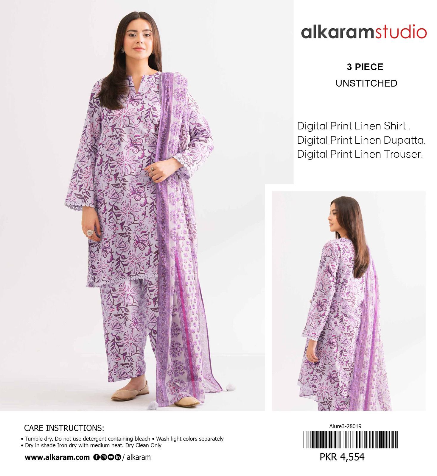 ALKARAM Printed Linen