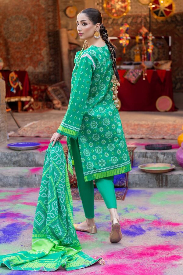 GULL AHMAD Printed Khaddar 3Pc Suit